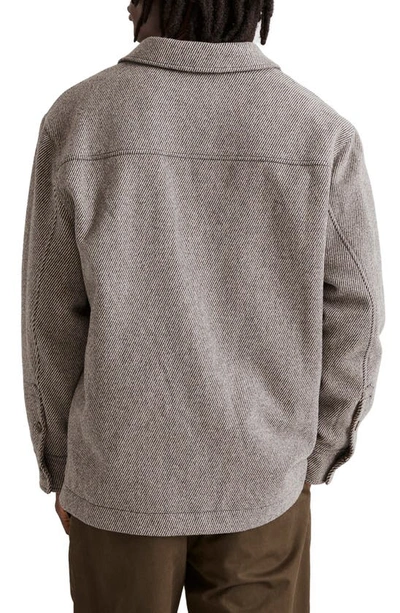 Shop Madewell Wool Blend Shirt Jacket In Grey