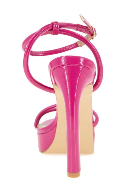 Shop Bcbgeneration Bcbg Kendi Ankle Strap Platform Sandal In Viva Pink Patent