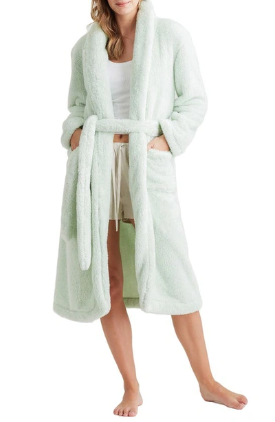 Shop Papinelle Cosy Plush Robe In Mint