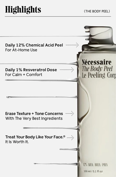 Necessaire The Body Peel - Resurfacing Serum With 12% Aha/bha/pha, 1% Resveratrol + Peeling Peptide 5.1 oz / 15