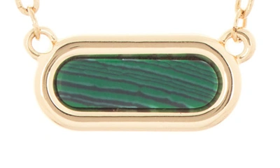 Shop Vince Camuto Malachite Pendant Necklace In Gold/ Green