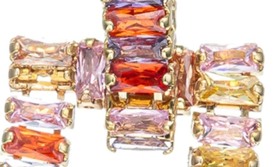 Eye Candy Los Angeles Rainbow Drop Earrings In Gold
