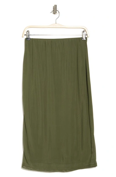 Shop Afrm Lynch Mesh Midi Skirt In Spruce