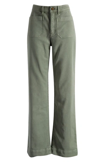 Shop Faherty Stretch Terry Wide Leg Pants In Sea Spray