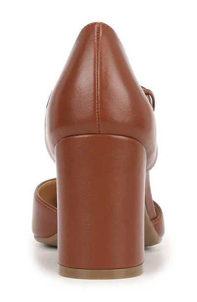 Naturalizer Pixie Womens Faux Leather Pointed Toe D'orsay Heels In Brazil Nut