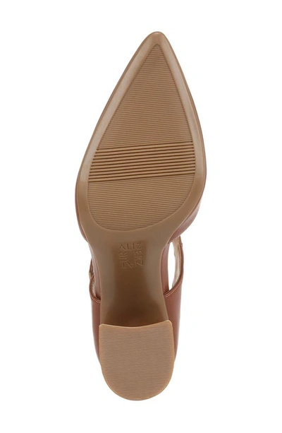 Naturalizer Pixie Womens Faux Leather Pointed Toe D'orsay Heels In Brazil Nut