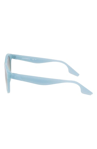 Shop Converse Restore 49mm Gradient Round Sunglasses In Milky Aqua Mist