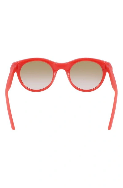 Shop Converse Restore 49mm Gradient Round Sunglasses In Milky Lawn Flamingo