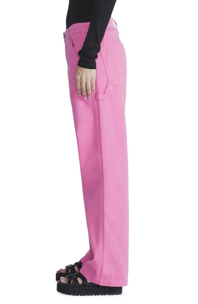 Shop Rag & Bone Sid Straight Leg Carpenter Jeans In Bright Pink