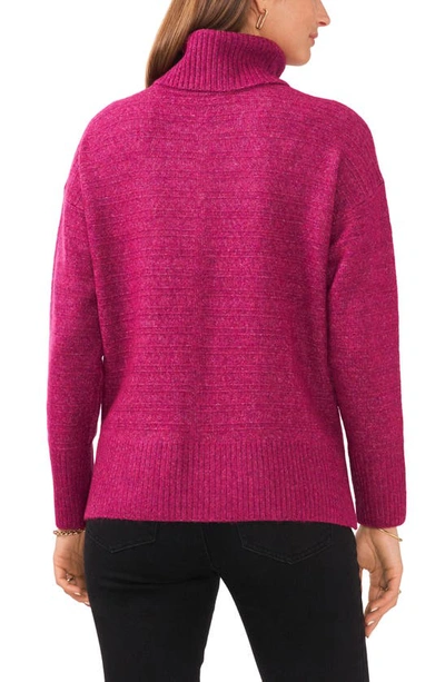 Shop Vince Camuto Textured Turtleneck Sweater In Frenzy Purple