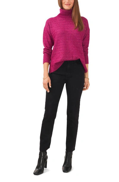 Shop Vince Camuto Textured Turtleneck Sweater In Frenzy Purple