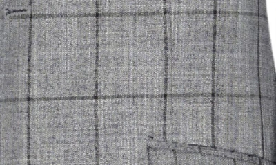 Tailorbyrd Tailored Fit Grey Windowpane Sport Coat In Grey