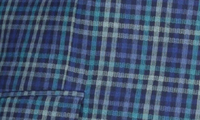 Tailorbyrd Tailored Fit Teal Plaid Cotton Sport Coat In Teal