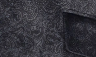 Tailorbyrd Classic Fit Paisley Velvet Sport Coat In Black
