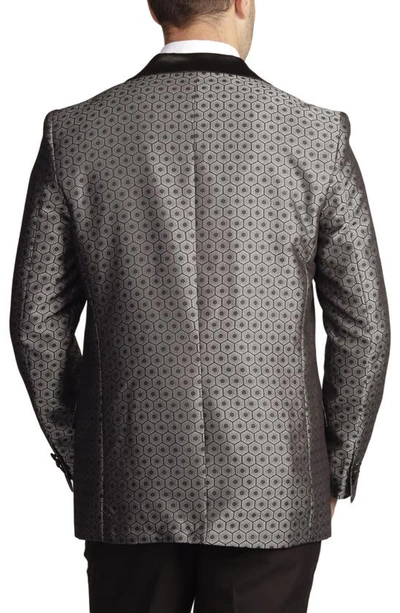 Shop Tailorbyrd Geo Jacquard Dinner Jacket In Silver