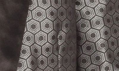 Tailorbyrd Classic Fit Geometric Jacquard Dinner Jacket In Silver