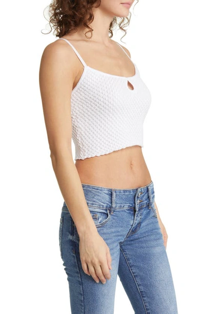 Shop Pacsun Tulip Keyhole Crop Camisole In Bright White