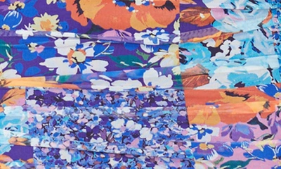 Shop Afrm Hazel Snake Print Ruched Dress In Floral Collage