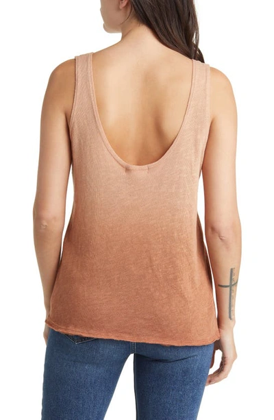 Treasure & Bond Ombré Knit Tank In Beige Tuscany- Rust