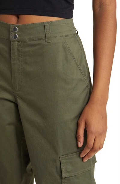 Shop Bp. Mid Rise Cargo Chinos In Olive Sarma