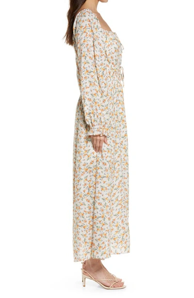 Shop Lost + Wander Floral Long Sleeve Maxi Dress In Ivory Floral Stripe