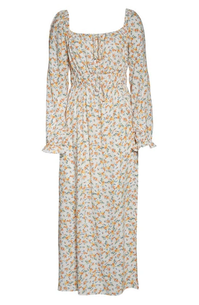 Shop Lost + Wander Floral Long Sleeve Maxi Dress In Ivory Floral Stripe