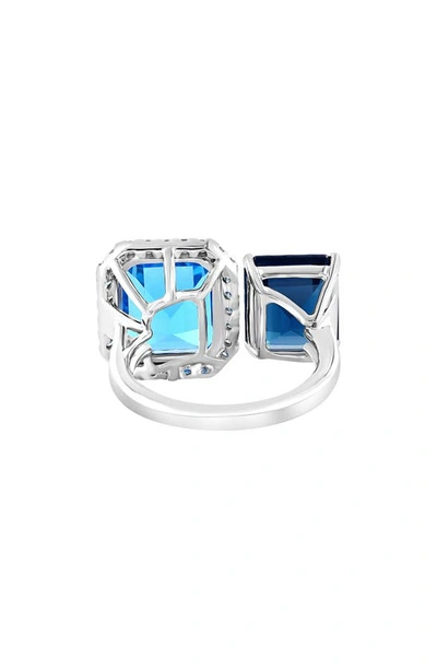 Shop Effy 14k White Gold Blue Topaz, London Blue Topaz & Diamond Ring