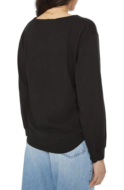 Mother The Long Sleeve Rowdy Tee Shirt In Black