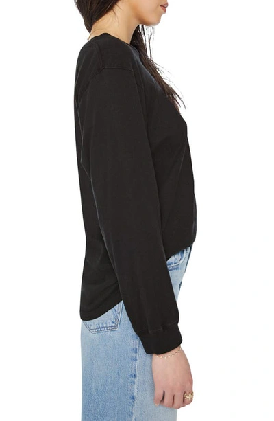 Mother The Long Sleeve Rowdy Tee Shirt In Black