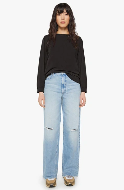 Mother The Long Sleeve Rowdy Tee Shirt In Black