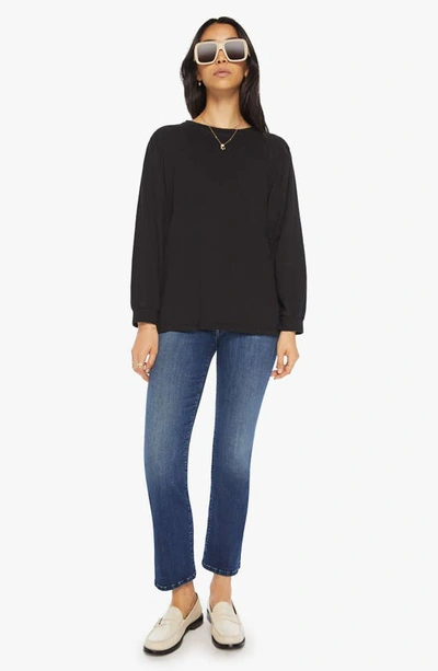 Mother The Long Sleeve Rowdy Tee Shirt In Black