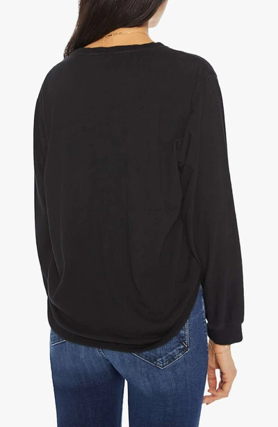 Mother The Long Sleeve Rowdy Tee Shirt In Black