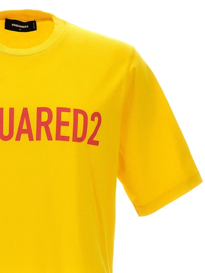 Shop Dsquared2 T-shirt Yellow