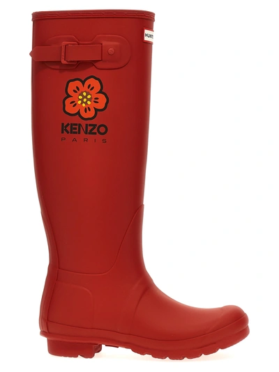 Shop Kenzo X Hunter Wellington Boots Boots, Ankle Boots Red