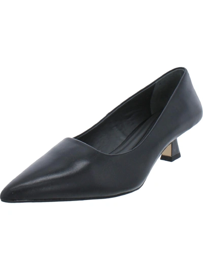 Shop Sarto Franco Sarto Diva Womens Leather Pointed Toe Kitten Heels In Black