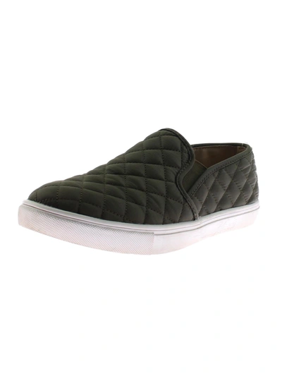 Shop Steve Madden Ecntrcqt Womens Quilted Slip-on Fashion Sneakers In Green