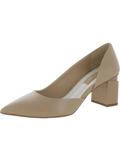 Shop Franco Sarto Lucy Womens Leather Slip On Pumps In Beige