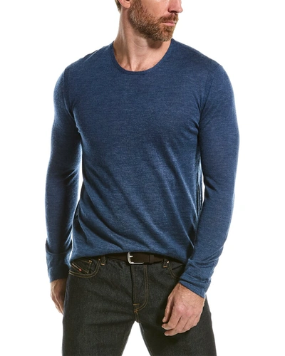 Shop John Varvatos Summer Cashmere Crewneck Sweater In Blue