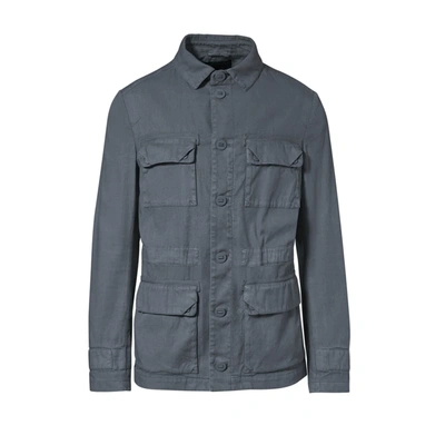 Shop Porsche Design Men's Asphalt Garment Dye Field Jacket In Grey