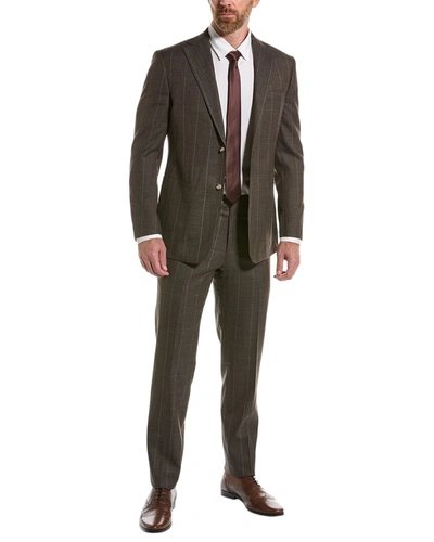 Shop English Laundry 2pc Wool-blend Suit In Brown