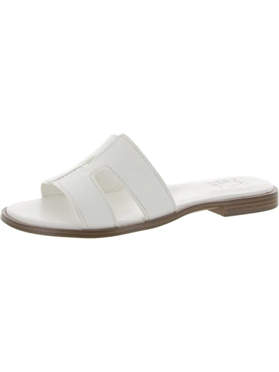 Shop Naturalizer Fame Womens Leather Slide Sandals In White