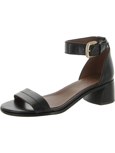 Shop 27 Edit Kandrie Womens Leather Ankle Strap Heels In Black