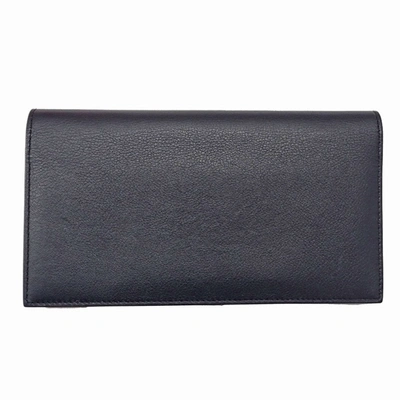 Shop Hermes Citizen Twill Leather Wallet () In Black