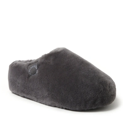 Dearfoams Fireside By  Women's Maryboro Genuine Shearling Platform Clog Slipper In Grey