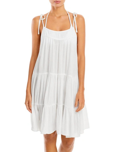 Shop Aqua Swim Womens Swing Tiered Cover-up In White