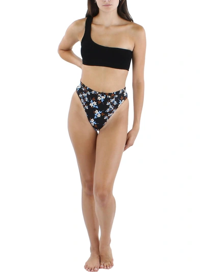 Shop Bondeye Samira Womens Crop One Shoulder Bikini Swim Top In Black