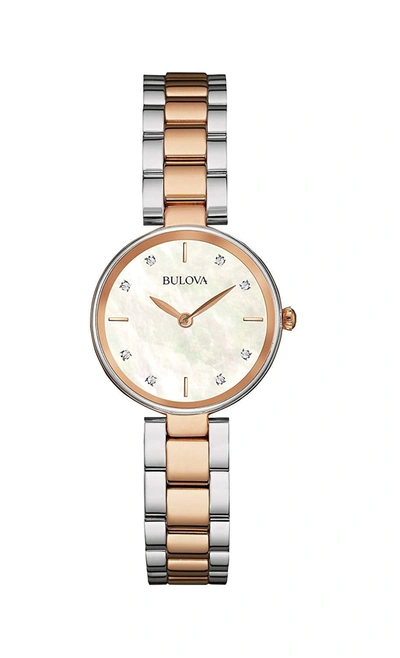 Shop Bulova Women's 98p147 Classic 27mm Quartz Watch In Gold
