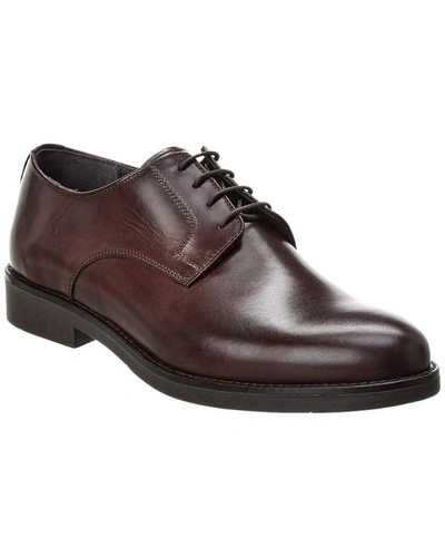 Shop Alfonsi Milano Leather Oxford In Brown