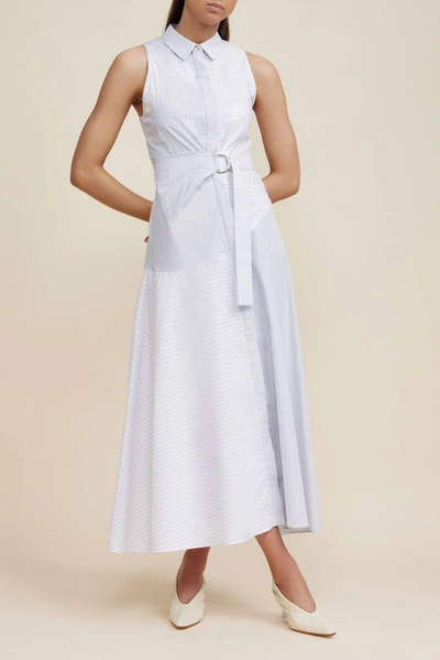 Shop Acler Edgar Dress In White Stripe In Multi