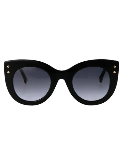 Shop Carolina Herrera Sunglasses In Wr79o Black Havana